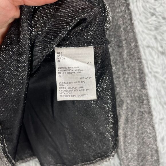 INC International Concepts Blouse Top Womens S Black‎ Metallic Party Peplum - Picture 8 of 11